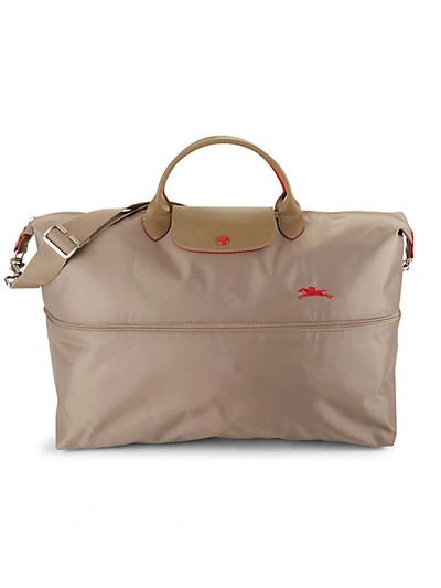 Shop Longchamp Le Pliage Club Travel Bag In Beige