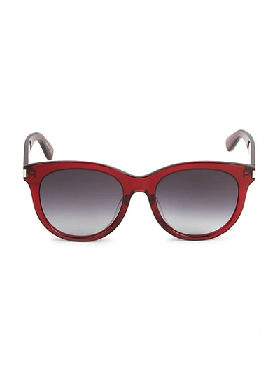 Shop Saint Laurent Core 55mm Square Sunglasses In Red