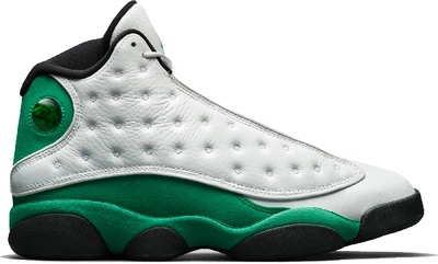 Pre-owned Jordan  13 Retro White Lucky Green In White/white-lucky Green-black