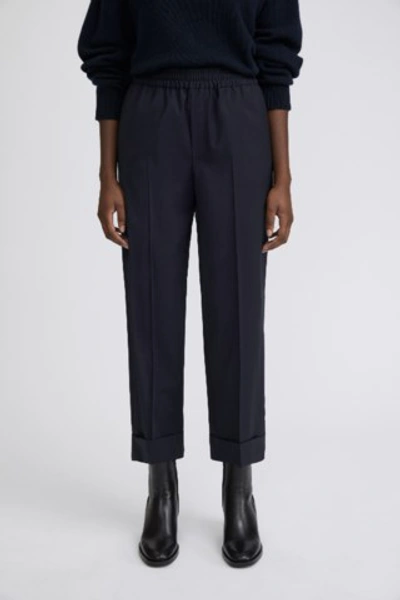 Shop Filippa K Franca Cool Wool Trouser In Navy