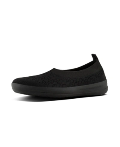 Shop Fitflop Women's Uberknit Ballerinas Flats Women's Shoes In All Black