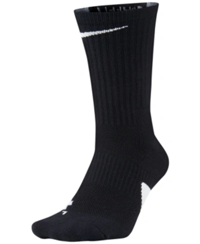 Shop Nike Elite Basketball Crew Socks In Black/white