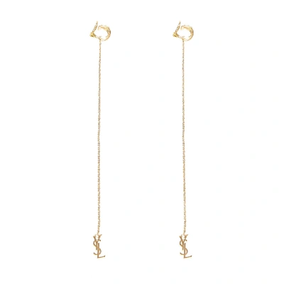Shop Saint Laurent Earrings In Gold