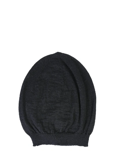 Shop Rick Owens Knitted Cap In Nero