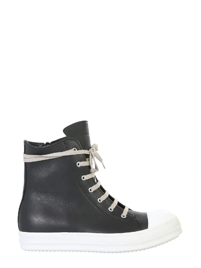 Shop Rick Owens High Sneakers In Nero