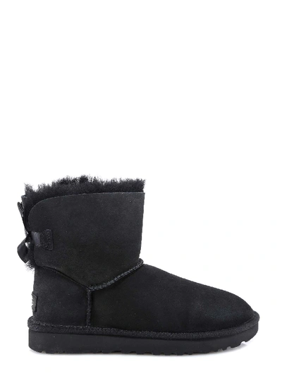 Shop Ugg Mini Bailey Bow Boots In Black