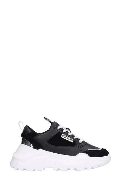 Shop Versace Jeans Couture Sneakers In Black Suede And Leather