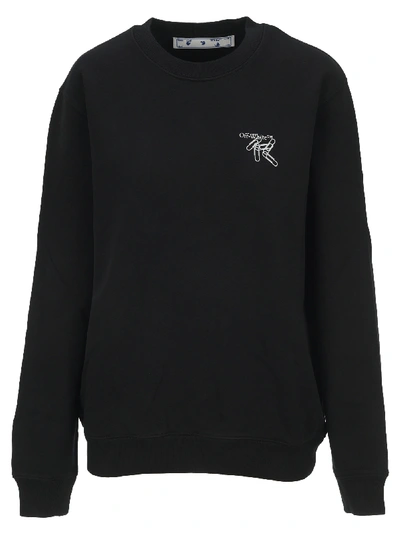 Shop Off-white Off White Paper Clip Arrows Sweatshirt In Black
