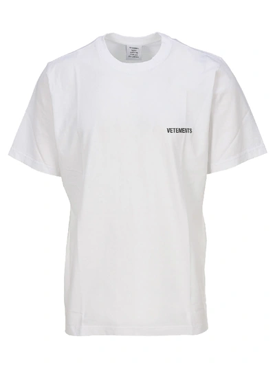 Shop Vetements Logo Print T-shirt In White