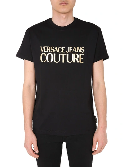 Shop Versace Jeans Couture Round Neck T-shirt In Nero
