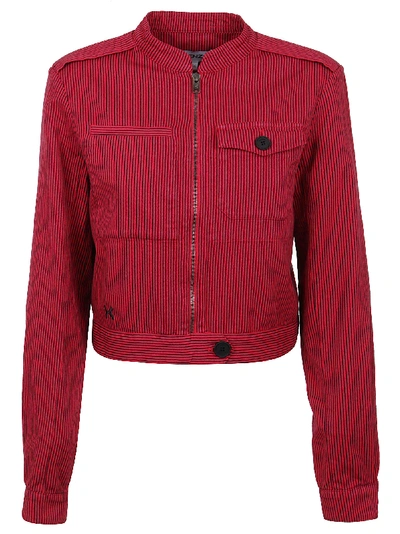 Shop Kenzo Fitted Blouson Jacket In Deep Fuschia