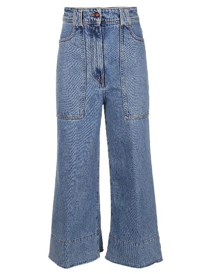 Shop Philosophy Di Lorenzo Serafini Denim Trousers In Blue