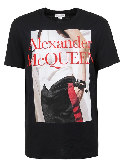 Shop Alexander Mcqueen Ateleir Print T-shirt In Black Mix