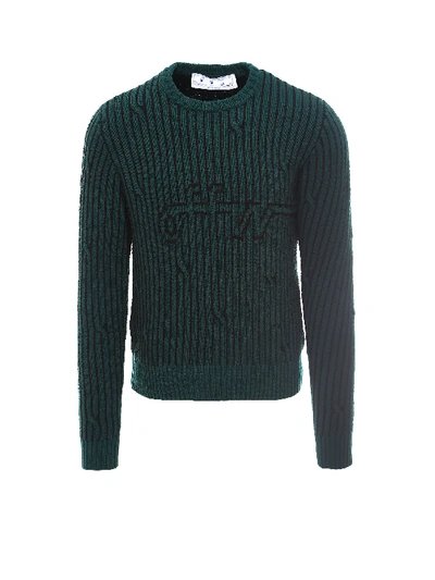 Shop Off-white Sweater In Green