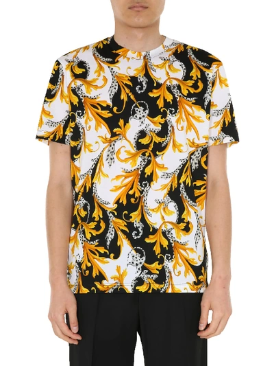 Shop Versace Round Neck T-shirt In Multicolor