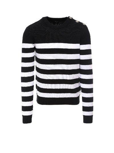 Shop Balmain Sweater In Black