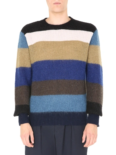 Shop Marni Crew Neck Sweater In Multicolor