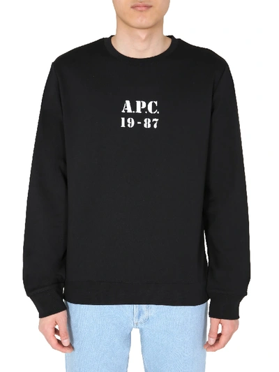 Shop Apc Gaby Sweatshirt In Nero