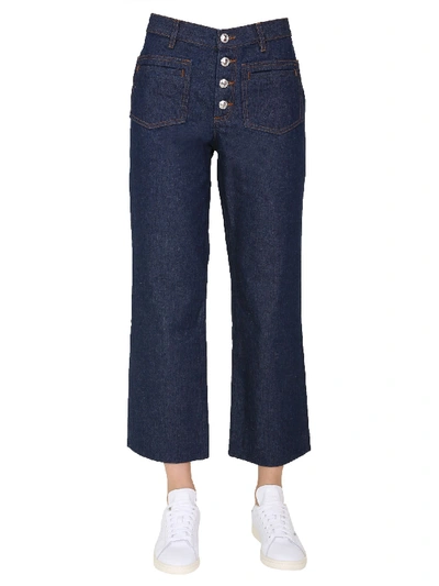 Shop Apc Gloria Jeans In Blu