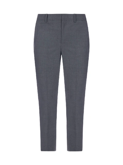 Shop Neil Barrett Stretch Wool-blend Trousers In Slate Grey Mel