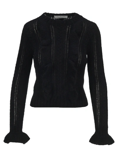 Shop Philosophy Di Lorenzo Serafini Philosophy Ruffled Detail Knit Sweater In Black