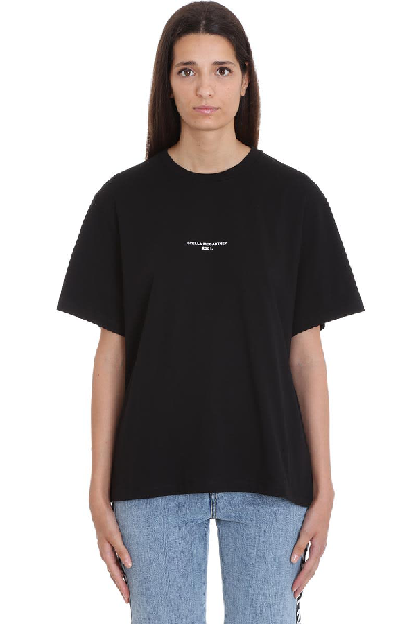 Stella Mccartney Black Cotton T-shirt | ModeSens