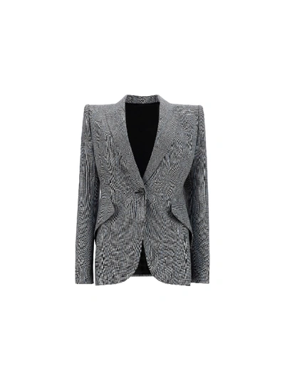 Shop Alexander Mcqueen Jacket In Black-ivory