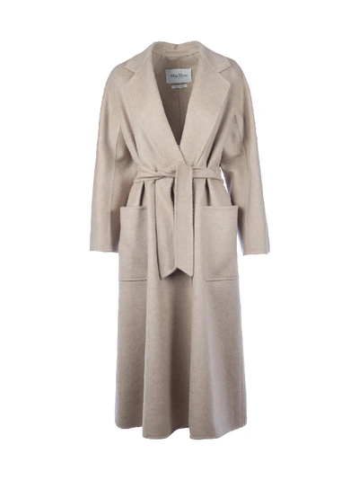 Shop Max Mara Labbro Coat In Beige