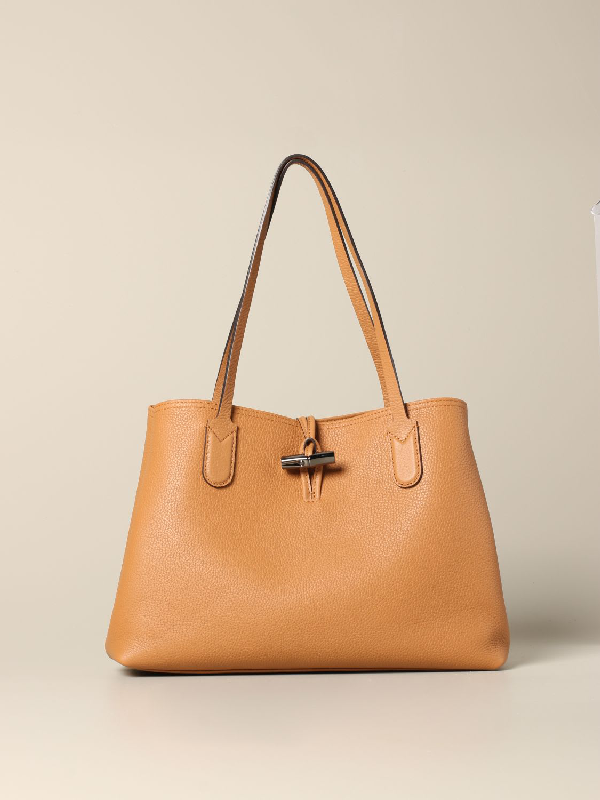 longchamp beige leather bag