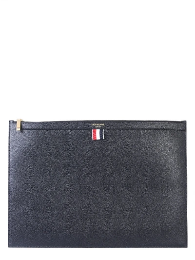 Shop Thom Browne Large Computer Holder In Nero
