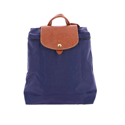 Shop Longchamp Nylon Backpack In Navy