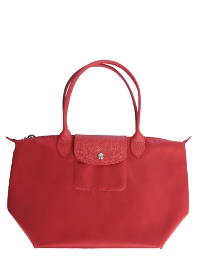 Shop Longchamp Small Le Pliage Bag In Rosso