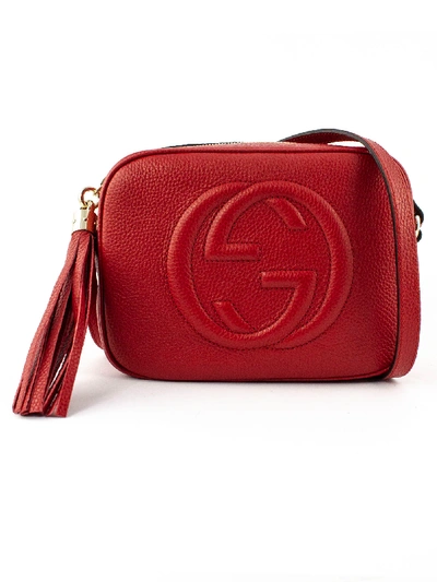 Shop Gucci Soho Red Leather Disco Bag In Rosso