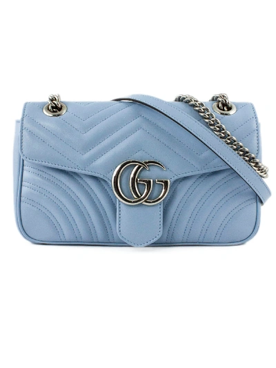 Shop Gucci Gg Marmont Small Shoulder Bag In Polvere