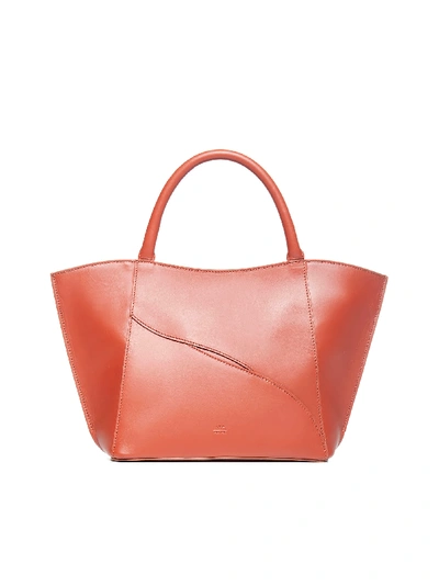 Shop Atp Atelier Galatina Calfskin Bag In Rust