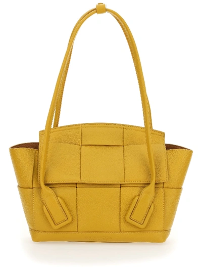 Shop Bottega Veneta Small Arco Shoulder Bag In Curry