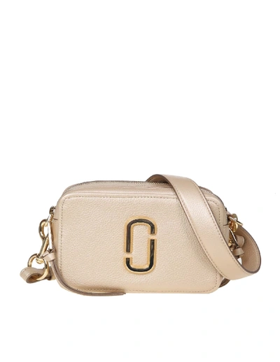 Shop Marc Jacobs The Softshot Pearlized In Gold Color Leather