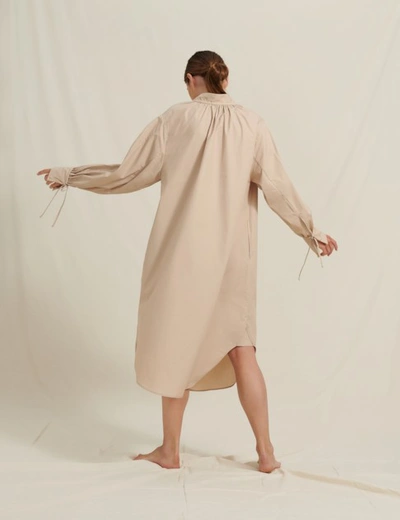 Shop A Part Of The Art Cloudy Dress Organic Cotton Sand In Warm-sand