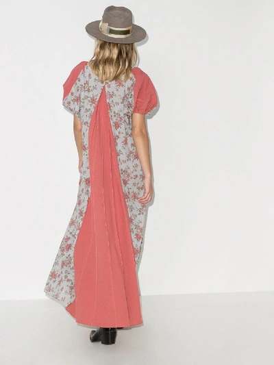Shop Masterpeace Red Floral Print Panelled Maxi Dress