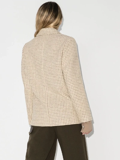 Shop Isabel Marant Étoile Charly Checked Wool Blazer In Neutrals