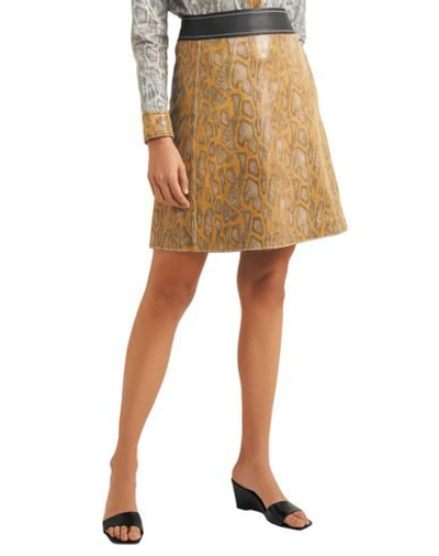 Stand Studio Elene Snake-effect Leather Miniskirt In Beige