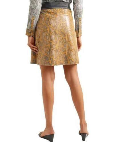 Stand Studio Elene Snake-effect Leather Miniskirt In Beige