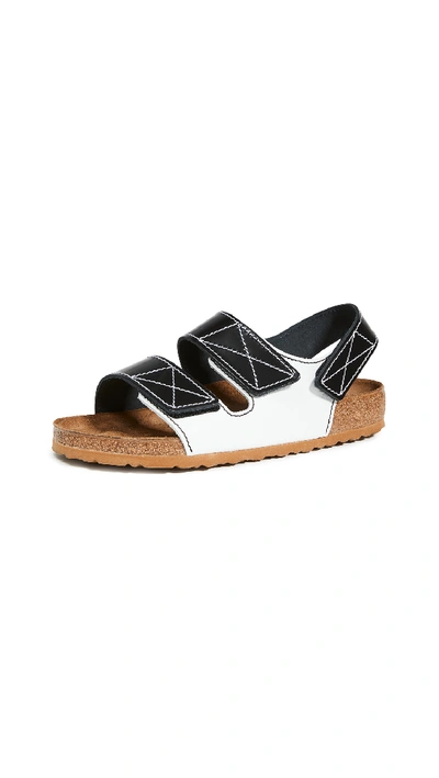 Shop Birkenstock X Proenza Schouler Milano Ps Nl Slingback Sandals In Black/white