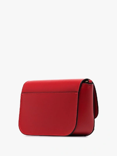 Shop Jw Anderson Red Anchor Braided Leather Shoulder Bag