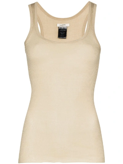 Shop Isabel Marant Étoile Louisa Ribbed Tank Top In Neutrals