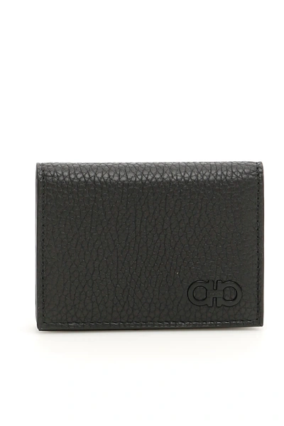 Shop Ferragamo Gancini Cardholder In Nero (black)