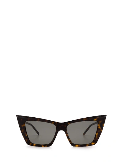 Shop Saint Laurent Sl 372 Havana Sunglasses