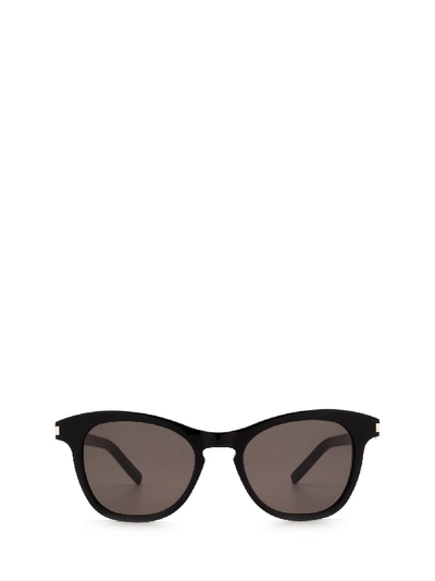 Shop Saint Laurent Sl 356 Black Sunglasses In 1