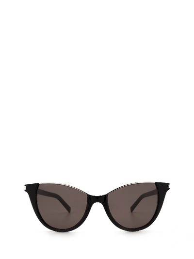 Shop Saint Laurent Sl 368 Black Sunglasses In 1