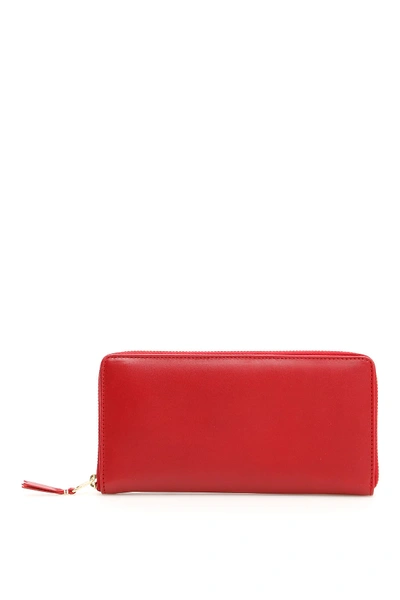 Shop Comme Des Garçons Zip Around Wallet In Red (red)